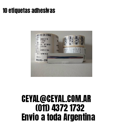 10 etiquetas adhesivas