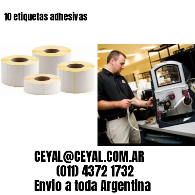 10 etiquetas adhesivas