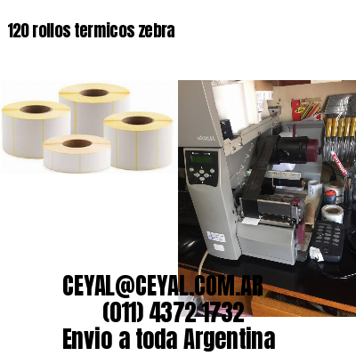 120 rollos termicos zebra