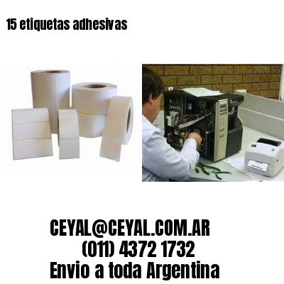 15 etiquetas adhesivas