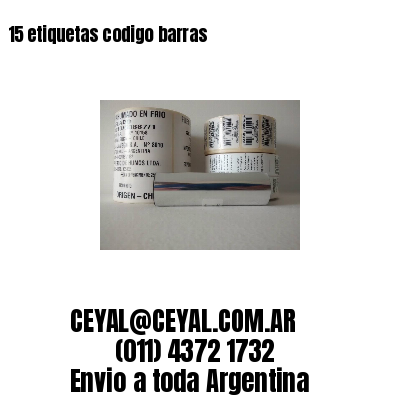 15 etiquetas codigo barras