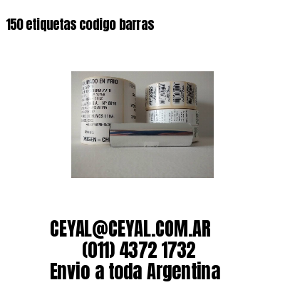 150 etiquetas codigo barras