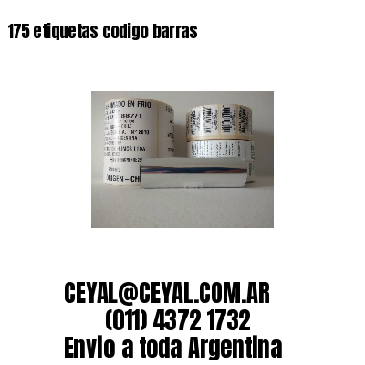 175 etiquetas codigo barras