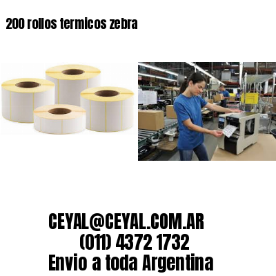 200 rollos termicos zebra