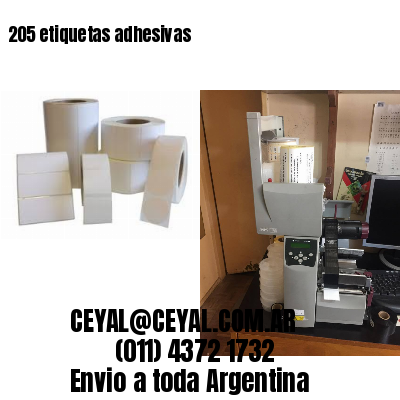 205 etiquetas adhesivas