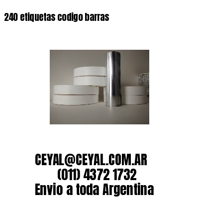 240 etiquetas codigo barras