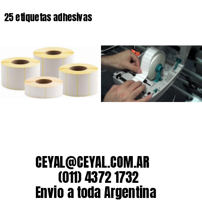 25 etiquetas adhesivas