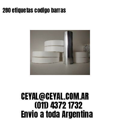 280 etiquetas codigo barras