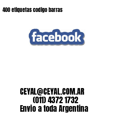 400 etiquetas codigo barras