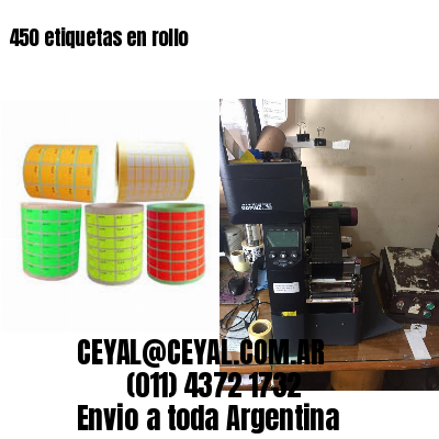 450 etiquetas en rollo