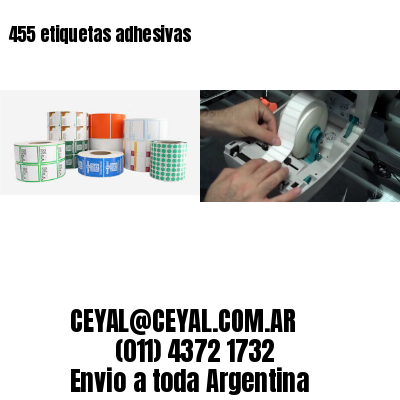 455 etiquetas adhesivas