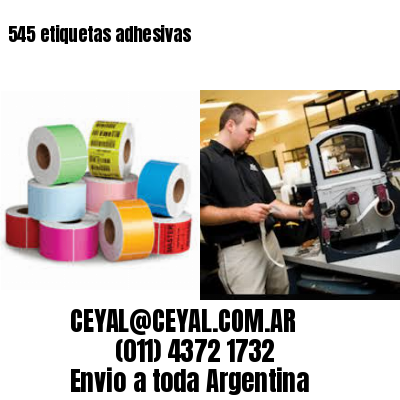 545 etiquetas adhesivas