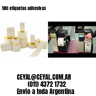 580 etiquetas adhesivas