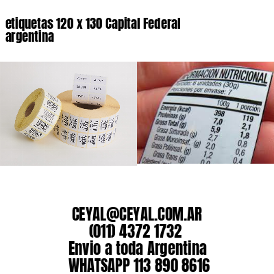 etiquetas 120 x 130 Capital Federal argentina