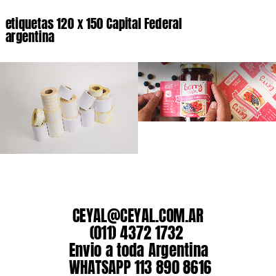 etiquetas 120 x 150 Capital Federal argentina