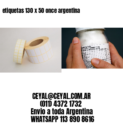 etiquetas 130 x 50 once argentina