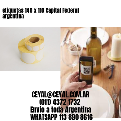 etiquetas 140 x 110 Capital Federal argentina