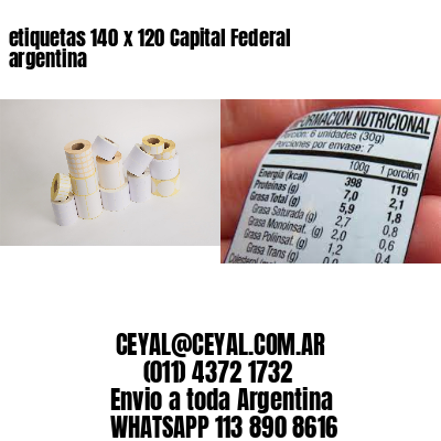 etiquetas 140 x 120 Capital Federal argentina