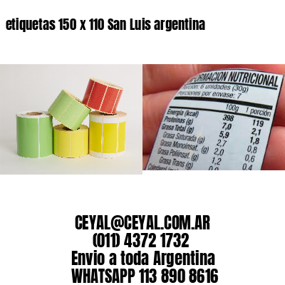 etiquetas 150 x 110 San Luis argentina