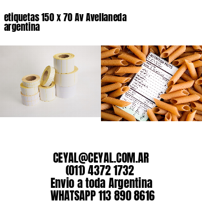 etiquetas 150 x 70 Av Avellaneda argentina