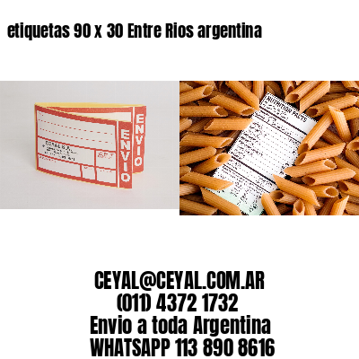 etiquetas 90 x 30 Entre Rios argentina