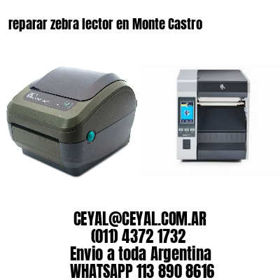 reparar zebra lector en Monte Castro