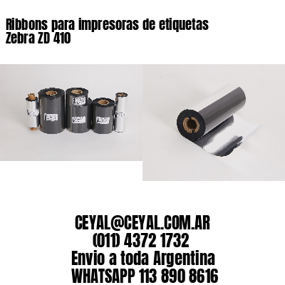 Ribbons para impresoras de etiquetas Zebra ZD 410