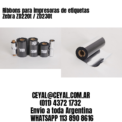 Ribbons para impresoras de etiquetas Zebra ZD220t / ZD230t