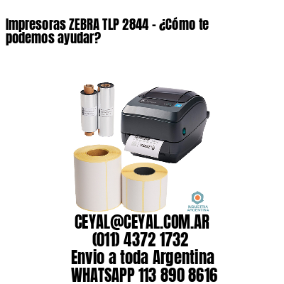 Impresoras ZEBRA TLP 2844 – ¿Cómo te podemos ayudar?