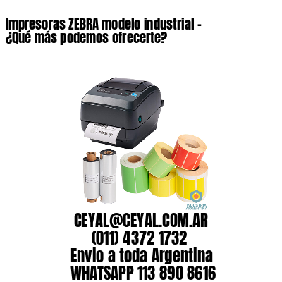 Impresoras ZEBRA modelo industrial – ¿Qué más podemos ofrecerte?