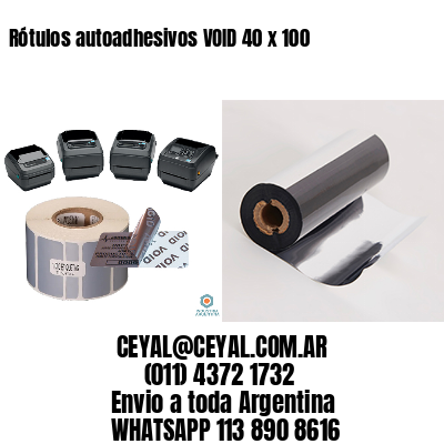 Rótulos autoadhesivos VOID 40 x 100