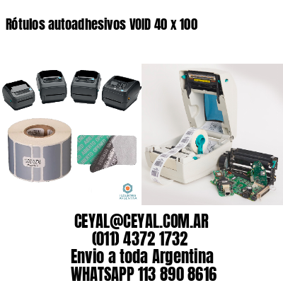 Rótulos autoadhesivos VOID 40 x 100