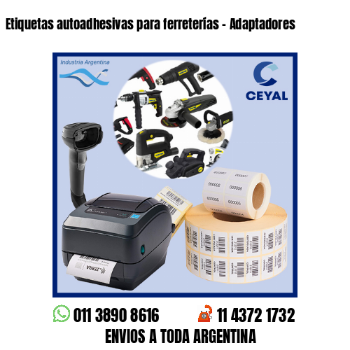 Etiquetas autoadhesivas para ferreterías - Adaptadores