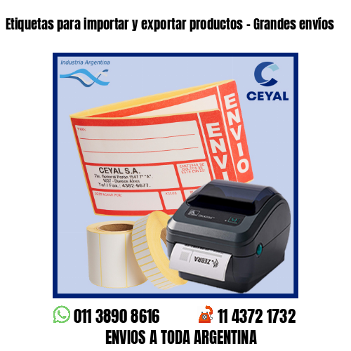 Etiquetas para importar y exportar productos – Grandes envíos