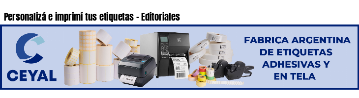 Personalizá e imprimí tus etiquetas - Editoriales