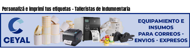 Personalizá e imprimí tus etiquetas - Talleristas de indumnentaria