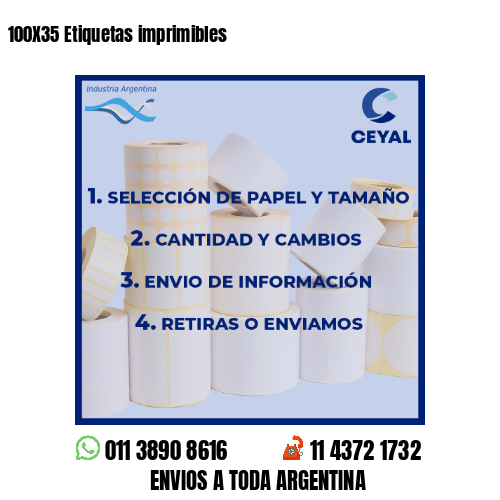 100X35 Etiquetas imprimibles