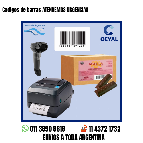 Codigos de barras ATENDEMOS URGENCIAS