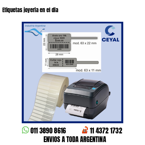 Etiquetas joyeria en el dia