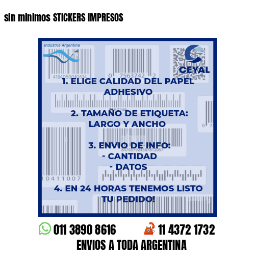 sin minimos STICKERS IMPRESOS