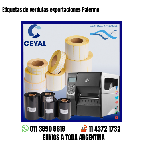 Etiquetas de verdutas exportaciones Palermo