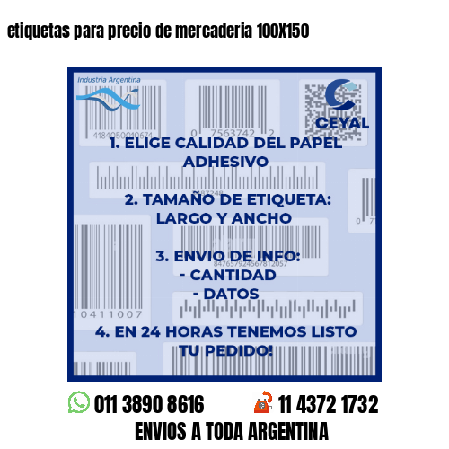 etiquetas para precio de mercaderia 100X150