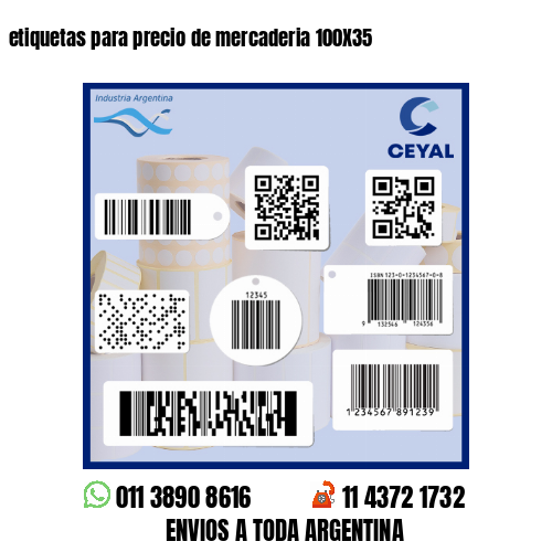 etiquetas para precio de mercaderia 100X35