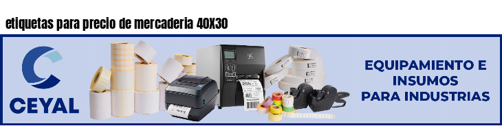 etiquetas para precio de mercaderia 40X30