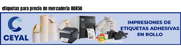 etiquetas para precio de mercaderia 80X50