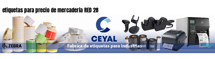 etiquetas para precio de mercaderia RED 28