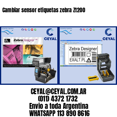 Cambiar sensor etiquetas zebra Zt200