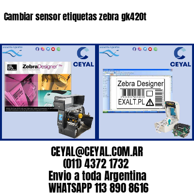 Cambiar sensor etiquetas zebra gk420t