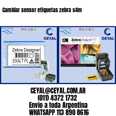 Cambiar sensor etiquetas zebra s4m