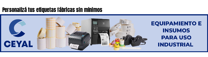 Personalizá tus etiquetas fábricas sin minimos